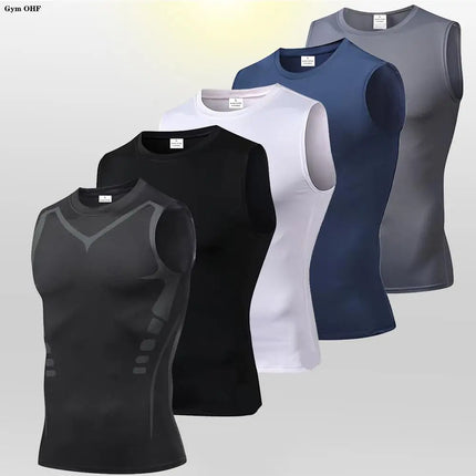Men’s Quick-Dry Running Sleeveless Tank Top – Compression Gym Training Shirt