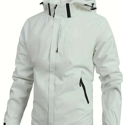 Men’s Waterproof Hooded Rain Jacket – Lightweight Outdoor & Hiking Coat