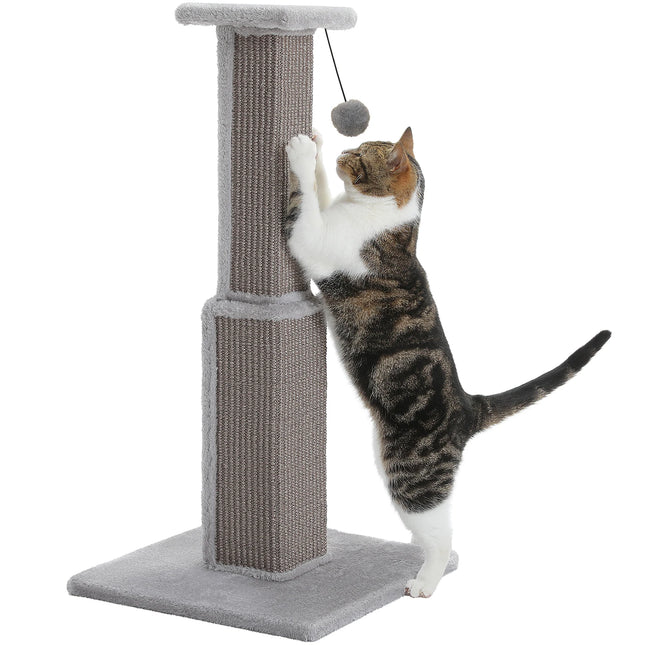80CM Cat Scratching Post with Sisal Ball & Plush Perch