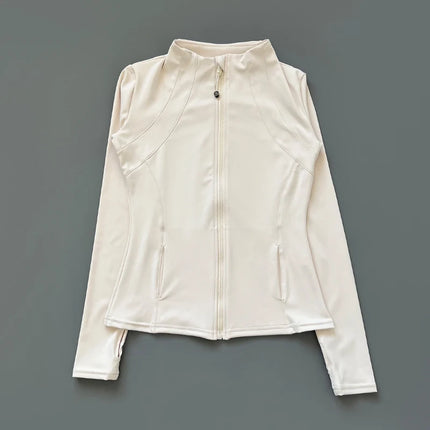 Women's Quick Dry Slim-Fit Fitness Jacket – Breathable Zip-Up Activewear