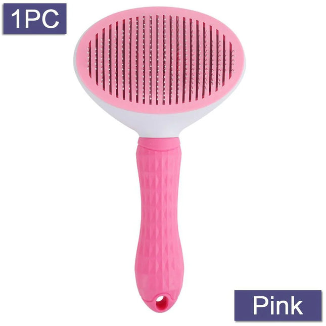 Self-Cleaning Pet Slicker Brush for Dogs & Cats – Remove Shedding, Mats & Loose Hair Easily