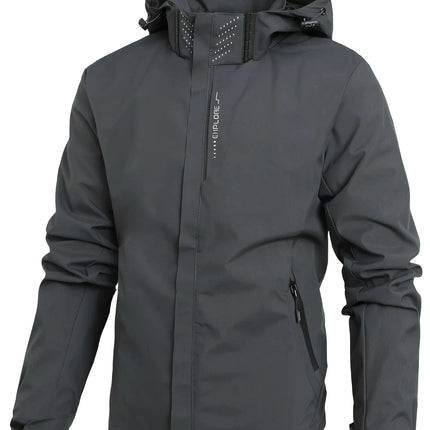Men’s Waterproof Hooded Rain Jacket – Lightweight Outdoor & Hiking Coat