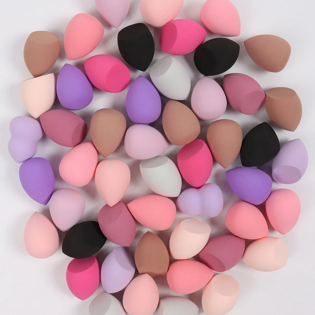 Medium Size Beauty Sponge – 6/12/24/36/60 Pieces, Random Colors and Shapes, Foundation Mixing Sponge for Liquid, Cream, and Powder