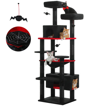Large Cat Tree & Tower for Indoor Cats – Sisal Scratching Posts, Hammocks, Padded Perches & Condos