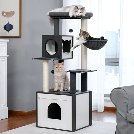 Luvera Cat Tower – Multi-Level Playhouse for Indoor Cats