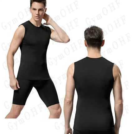 Men’s Quick-Dry Running Sleeveless Tank Top – Compression Gym Training Shirt