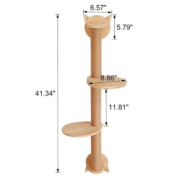 41" Cat Tree with Hammock & Scratching Posts