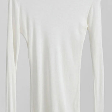 High Quality Plain T-Shirt for Women – Elastic Slim Fit Long Sleeve Casual Top