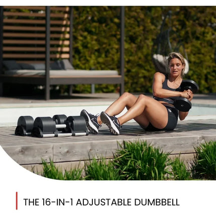 NUOBELL Adjustable Dumbbells 5-80 lbs – 32-in-1 Home Gym Weight Set for Bench & Press