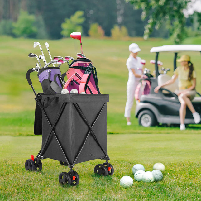 Foldable Outdoor Shopping Cart – Lightweight Camping, Garden, and Supermarket Trolley with Wheels