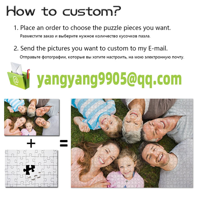 Custom Jigsaw Puzzle – Create Your Own Personalized Picture Puzzle DIY Toy for Anniversary or Festival Gift (200/300/500/1000/1500 Pieces)