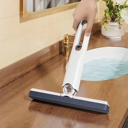 Portable Foldable Mini Mop – Hand-Free Self-Squeezing Cotton Mop for Floors, Windows & Bathroom