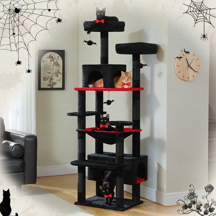 Large Cat Tree & Tower for Indoor Cats – Sisal Scratching Posts, Hammocks, Padded Perches & Condos