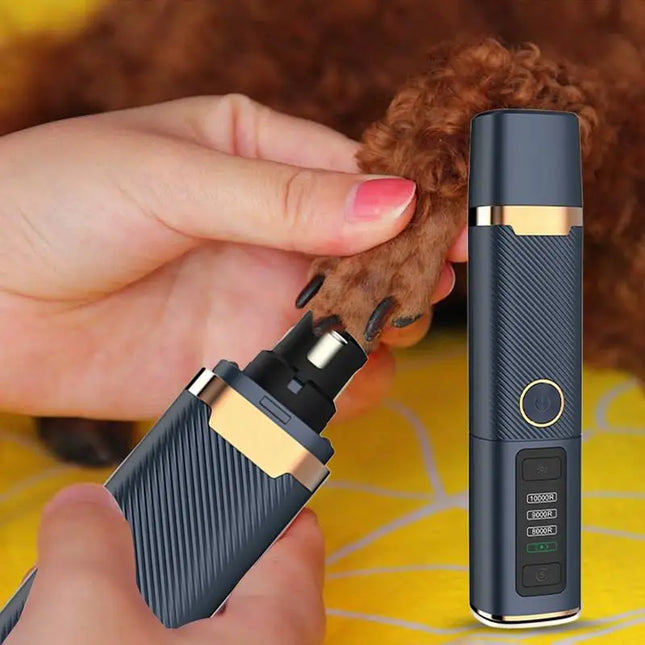 Electric Dog & Cat Nail Trimmer – USB Rechargeable Pet Nail File for Small & Medium Dogs