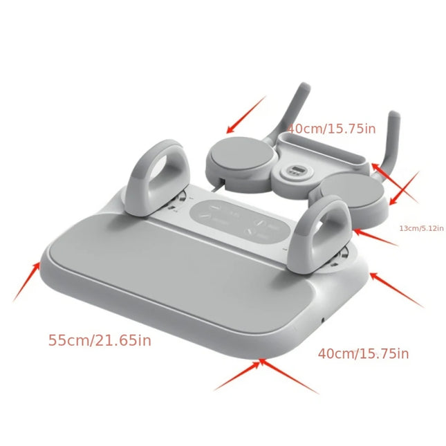 6-in-1 Pilates & Abdominal Training Board with Resistance Bands, Ab Roller, Push-Up Board – Home Gym Fitness Equipment