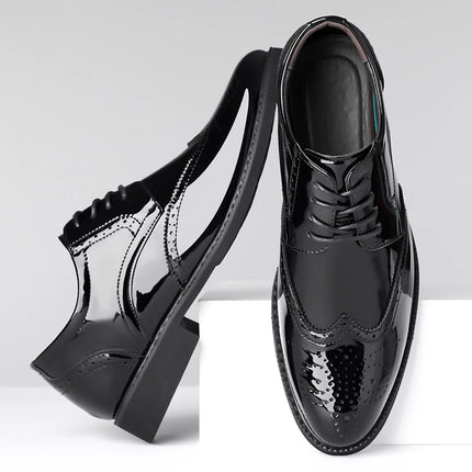 Men’s Oxford Leather Sneakers – Casual & Business Flats