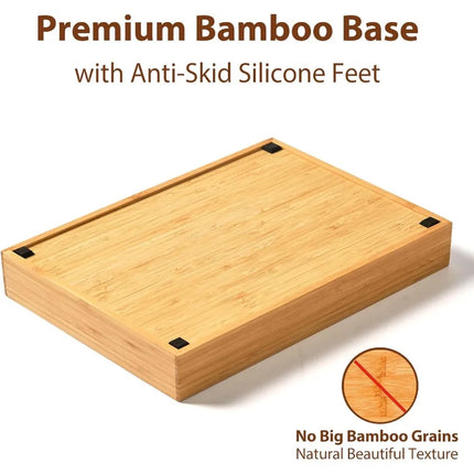 Bamboo Kitchen Drawer Organizer for Silverware and Utensils