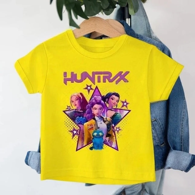 Toddler Cartoon Tee – Kpop Demon Hunters Summer Top for Kids