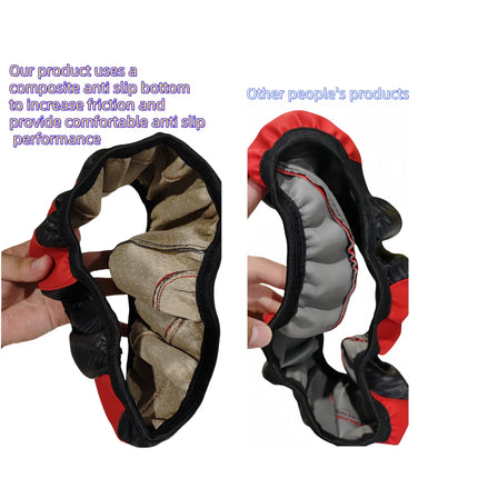 Carbon Fiber PU Leather Steering Wheel Cover 38cm – Anti-Slip & Wear-Resistant